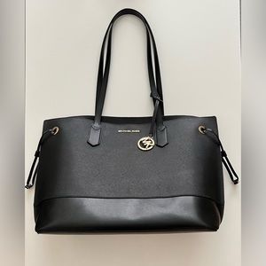 Michael Kors Large Leather Black Tote Bag